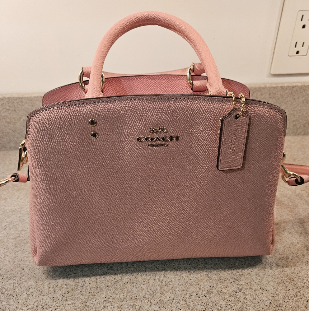 Brand New Pink Coach Mini Lillie Carryall